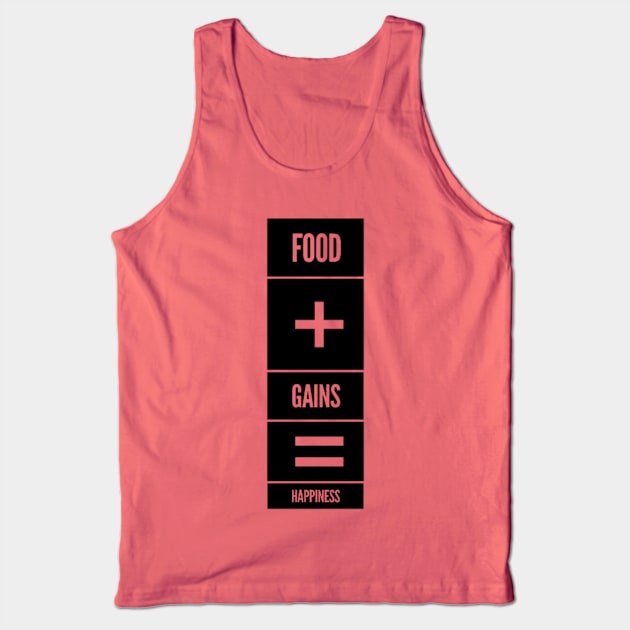 Food + Gains = Happiness Tank Top by hozarius